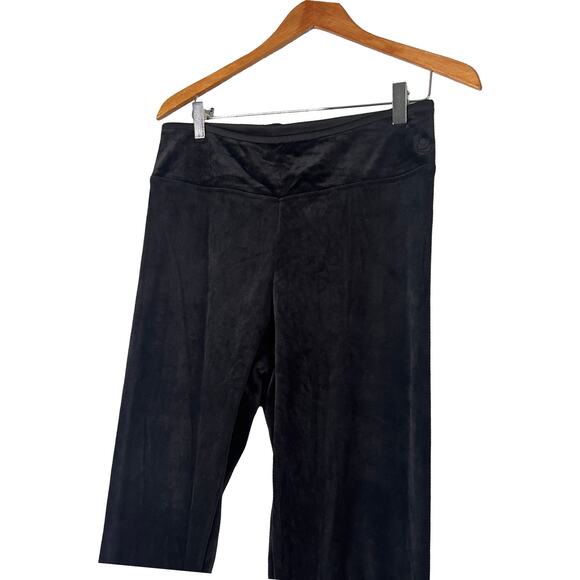 A293100 CUDDL DUDS Double Plush Velour Leggings Black L - Picture 2 of 6